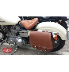 Saddlebag for Sportster Harley Davidson mod, SCIPION Basic - Light brown - LEFT