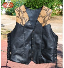 Custom leather vest mod python 1