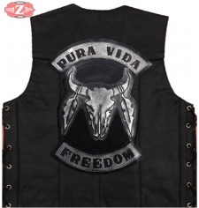 Parche personalizado PURA VIDA-FREEDOM craneo de toro