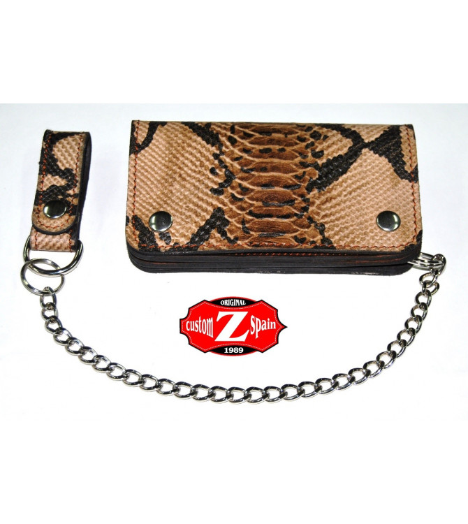 Cartera con cadena SERPIENTE -  9 x 17 