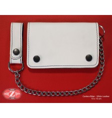 Biker wallet. With White String 10 x 15 cm