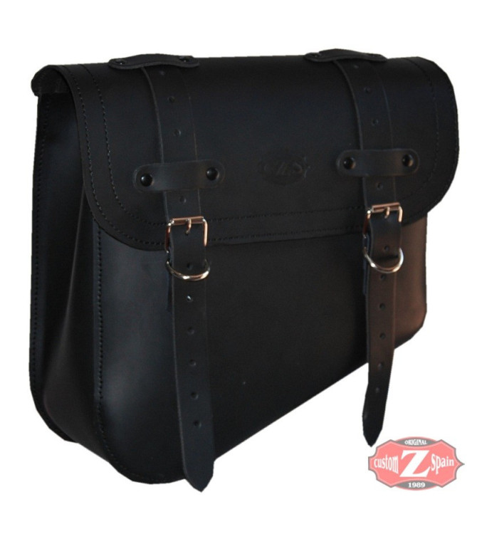 Alforja de basculante para Sportsters Harley Davidson mod, LEGION color cuero