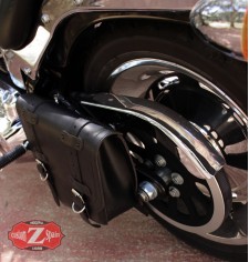 Lateral to FXSTC Softail Custom saddlebag. mod, HERCULES Single-Swingarm Bag