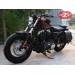 Alforjas Especificas para Sportster. Harley Davidson mod, SCIPION negra con hueco amortiguador