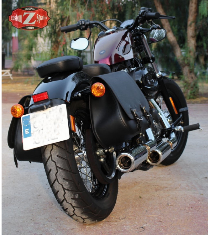 Sacoches latérales pour Harley Davidson Sportster mod, SCIPION brun clair