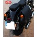 Alforjas Especificas para Sportster. Harley Davidson mod, SCIPION negra con hueco amortiguador