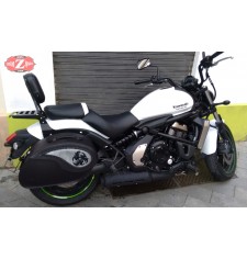 Rigid saddlebags Kawasaki Vulcan S specific mod, Ace of Spades