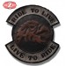 Parche personalizado LIVE TO RIDE Cabeza Aguila marron