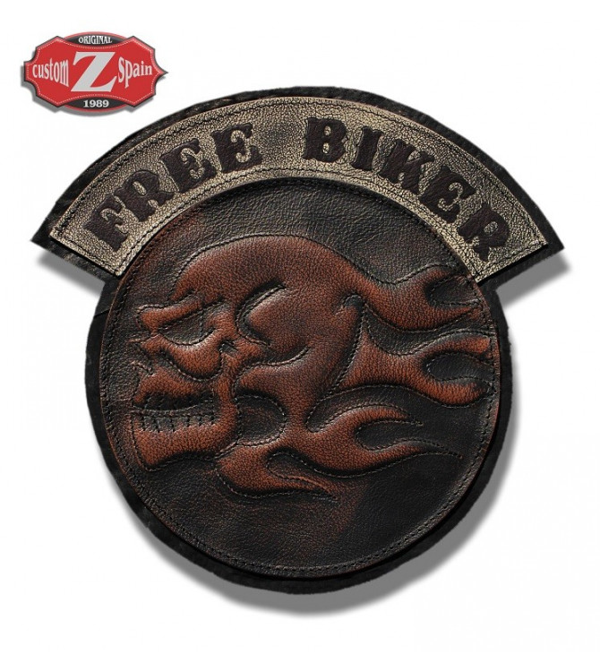 VINTAGE personalized patch LIVE TO RIDE Skull Brown