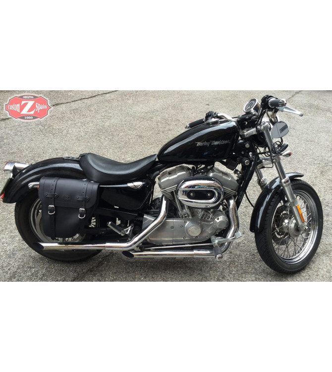 Alforja para Sportster Derecha hueco amortiguador. Específica. mod, CENTURION Basica negra