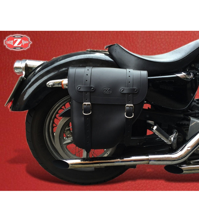 Alforja para Sportster Derecha hueco amortiguador. Específica. mod, CENTURION Basica negra