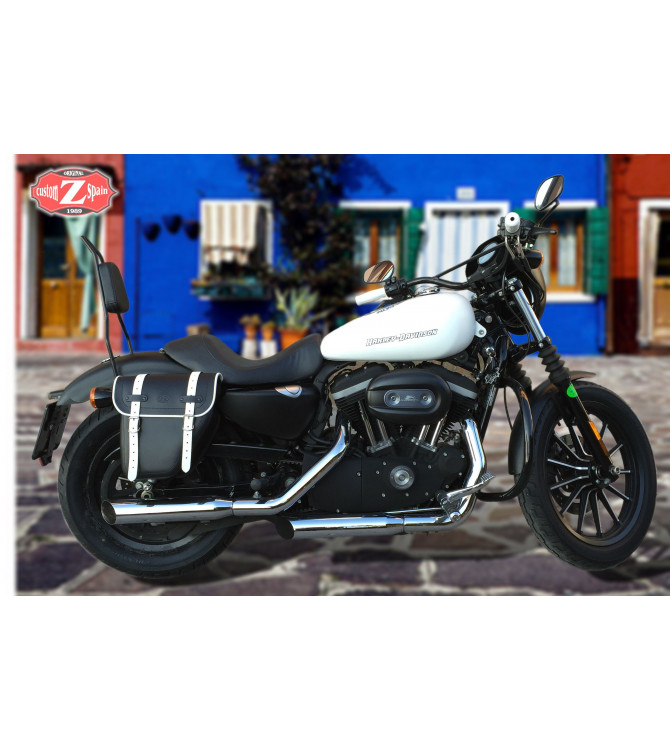 Alforja para Sportster Derecha hueco amortiguador. Específica. mod, CENTURION Basica negra