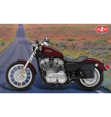 Alforja para Sportster Izquierda hueco amortiguador. Específica. mod, CENTURION Basica negra