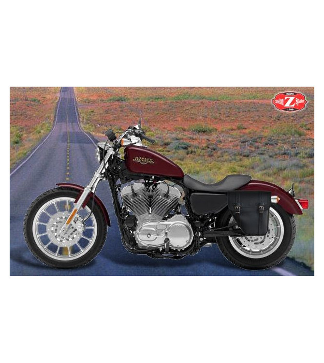 Alforja para Sportster Izquierda hueco amortiguador. Específica. mod, CENTURION Basica negra