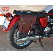 Lateral Saddlebag Triumph Bonneville T100 mod, Right CENTURION Brown