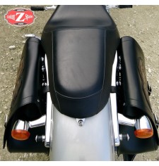 Alforjas para Sportster. Hueco amortiguador. mod, SCIPION. Craneo llamas. ESPECIFICAS