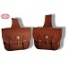 Leather saddlebags - RIFLE Classic, light brown