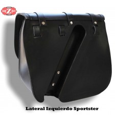 Left saddlebag - Sportster - hollow cushion - TRAJANO Basic - Specifies course.