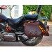 Saddlebags for motorcycles custom mod, SCIPION Basic bronw 