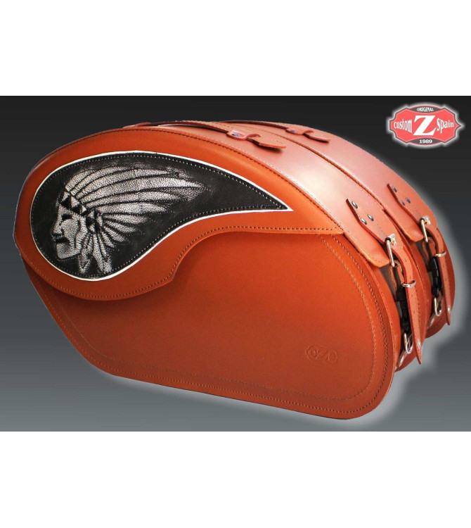 Sattelstachen für Indian Scout sechzig mod (VENDETTA VS Indian Chief). dunkelblond