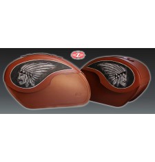 Saddlebags for Indian Scout sixty mod (VENDETTA VS Indian Chief) Specific light brown