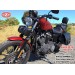 Left Lateral "SOLO" saddlebag for Harley Davidson Sportster Basic BANDO with room for shock