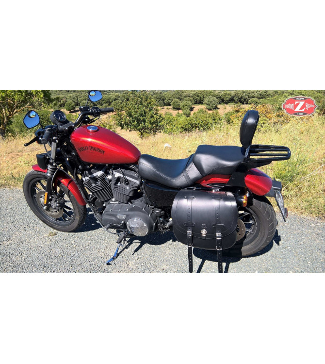  Alforja lateral Izquierda para Sportsters Iron 883 Harley Davidson mod, BANDO con hueco amortiguador