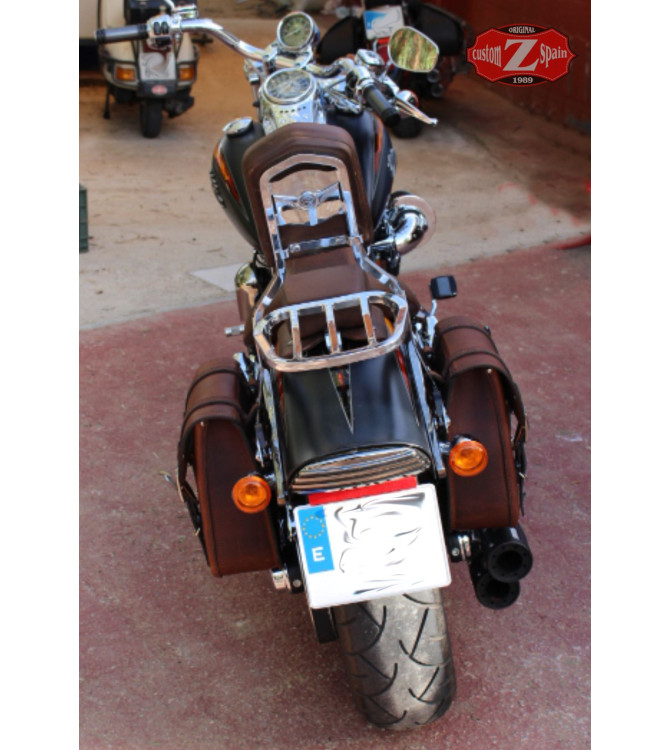 Right Saddlebag for Dyna mod, CENTURION Brown Leather - Specifies