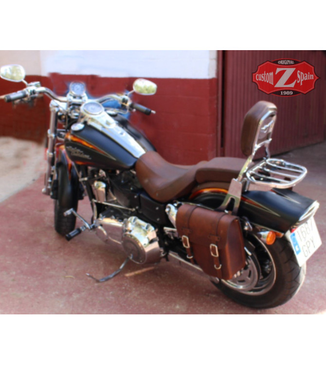 Left Saddlebag for Dyna mod, CENTURION Brown Leather - Specifies