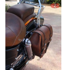 Left Saddlebag for Dyna mod, CENTURION Brown Leather - Specifies