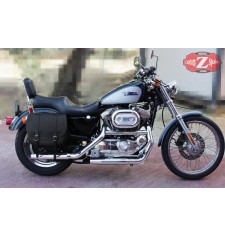 Left Lateral "SOLO" saddlebag for Harley Davidson Sportster Basic BANDO with room for shock