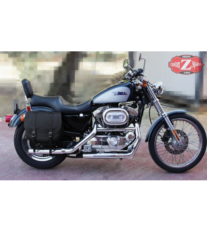 Left Lateral "SOLO" saddlebag for Harley Davidson Sportster Basic BANDO with room for shock