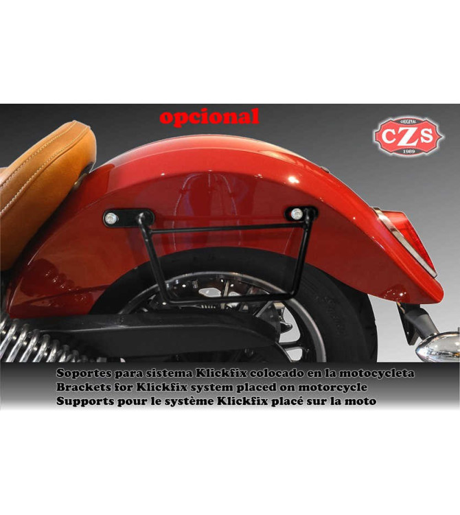 Alforjas para Indian Scout  sixty mod, (VENDETTA VS Jefe indio) especificas marron claro
