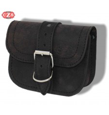 Small Saddlebag Custom for documentation. Mod. MAX - Vintage Brown Leather