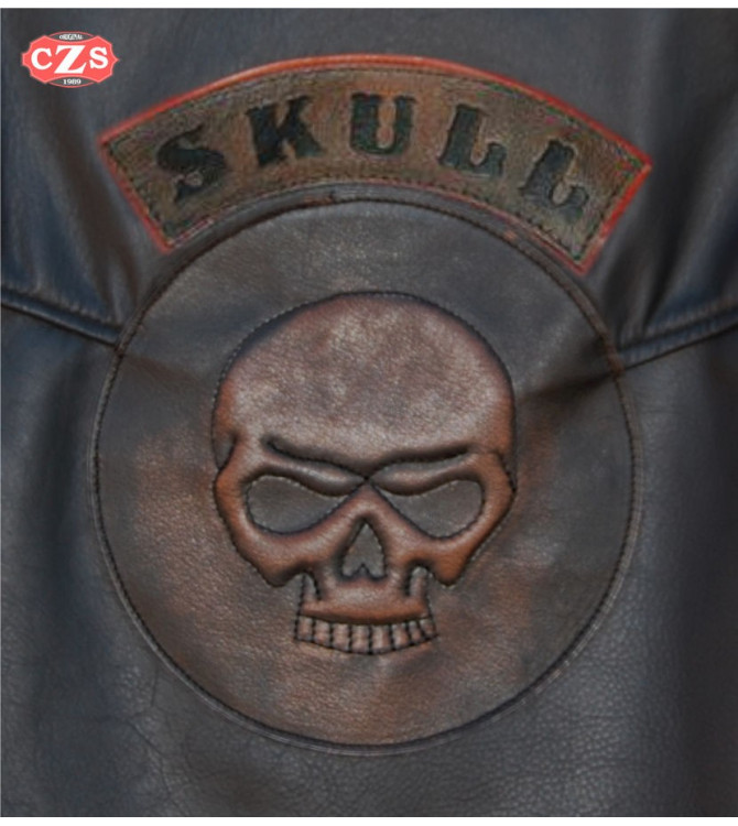 Parche personalizado SKULL Marron