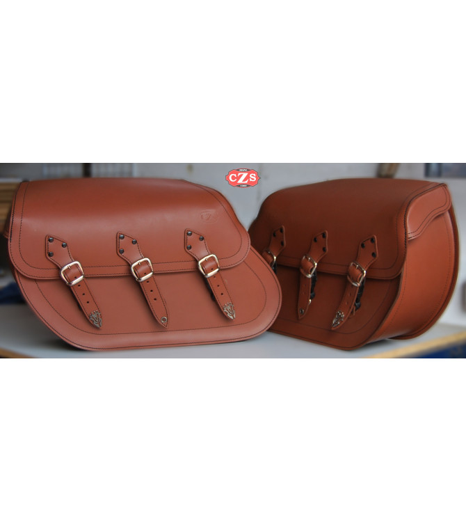  Alforjas STAR - Básicas - Universales - Marrón Cuero
