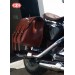 Alforja Sportster con hueco amortiguador - TRAJANO - Marron Cuero - Especifica - Derecha