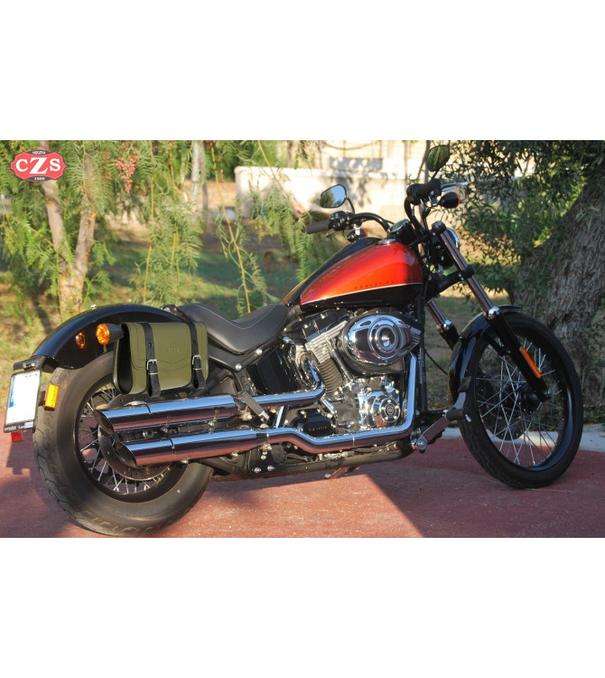 Seitliche Satteltasche Softail Blackline Harley Davidson mod, OLIMPO PLATOON Basis Spezisfiche