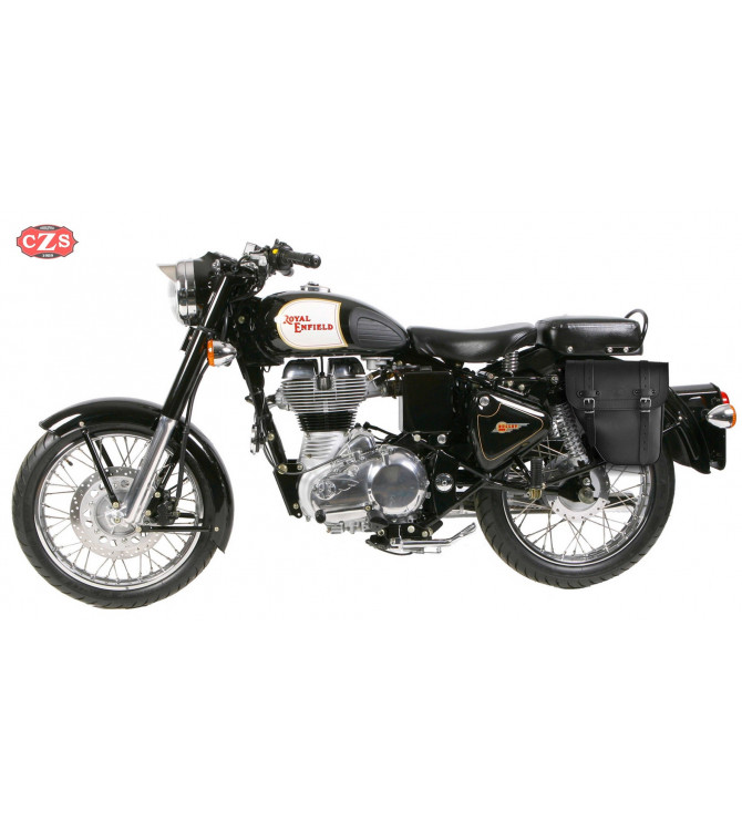 Alforja - Royal Enfield - Bullet Classic 350/500cc - mod, CENTURIÓN - Izquierda - Específica - Negro