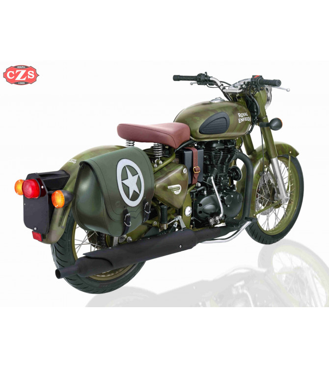 Alforja para Royal Enfield Battle Green - mod, SPARTA Army Star - Derecha - Específica 