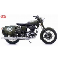 Saddlebag for Royal Enfield Battle Green - mod, SPARTA Army Star - Right - Specific