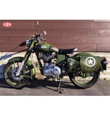 Saddlebag for Royal Enfield Battle Green - mod, SPARTA Army Star - Right - Specific