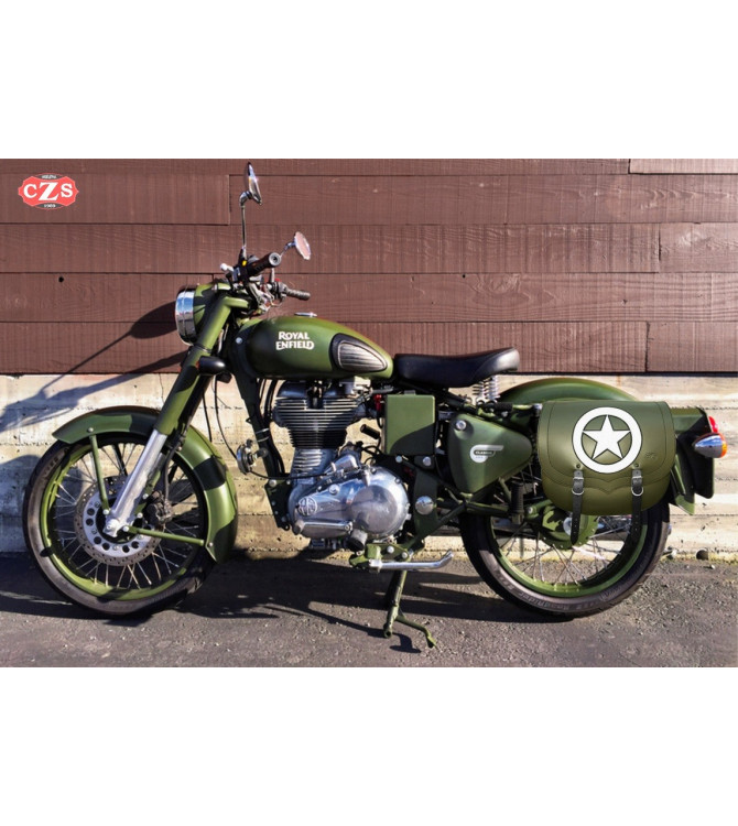 Alforja - Royal Enfield - Battle Green - mod, SPARTA Army Star - Izquierda - Específica - Verde militar 