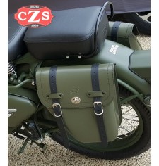 Linke Satteltasche Royal Enfield Battle Green 350 / 500cc mod, CENTURION PLATOON Basis Spezifische