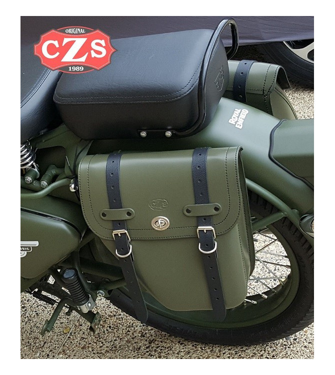 Sacoche gauche Royal Enfield Battle Green 350 / 500cc mod, CENTURION PLATOON Basique Spécifique