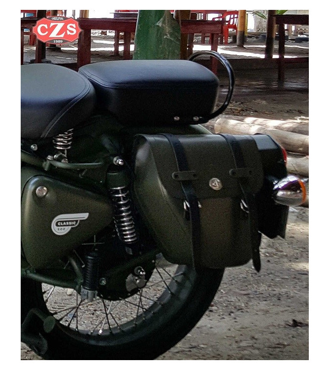 Linke Satteltasche Royal Enfield Battle Green 350 / 500cc mod, CENTURION PLATOON Basis Spezifische