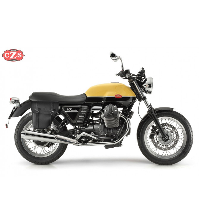 Alforja Moto Guzzi V7 III - mod, CENTURIÓN Derecha -  Específica - Negra.