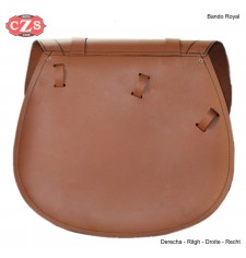 Saddlebag - Royal Enfield Desert Storm - mod, BANDO Royal Left - Specific - Brown Leather.