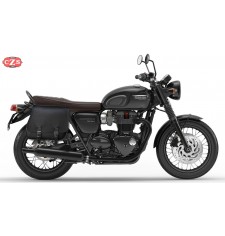 Alforja Triumph Bonneville T100 - T120 mod, SCIPION Básica - Derecha - Negro 