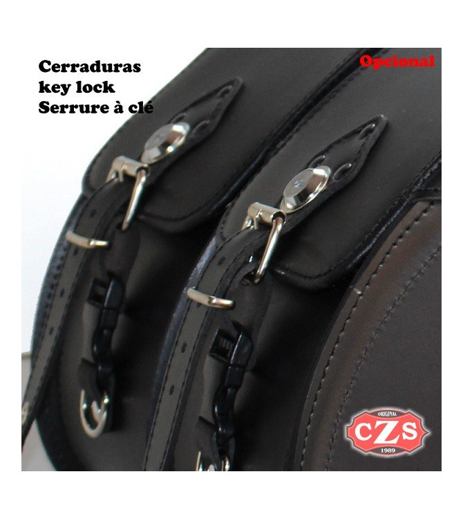 Rigid Saddlebags for Fat Boy Harley Davidson mod, NAPOLEON - Gothic - Specific